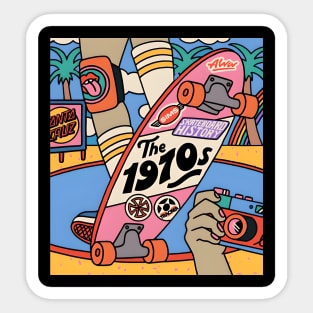 Colorful 1970s skate t-shirts, bags, hats, hoodies, mugs, sticker Sticker